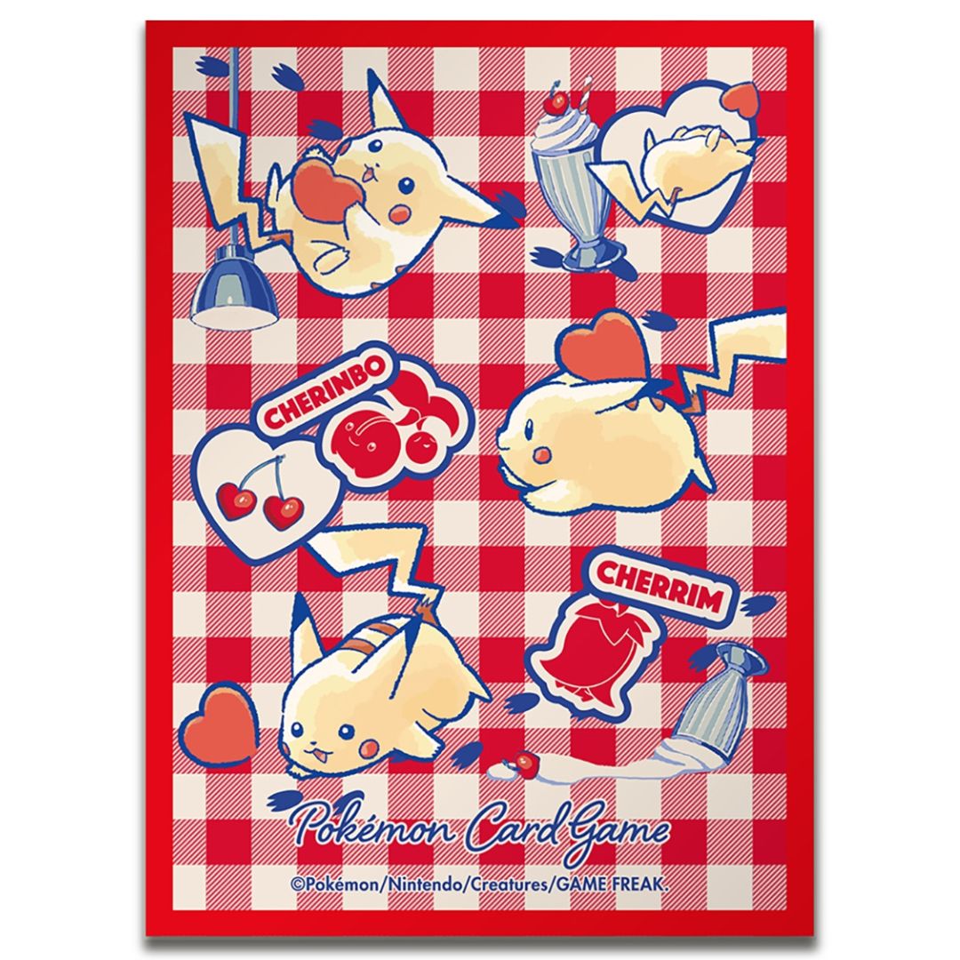 Pokémon Center Japan - Pikachu & Heart Red Card Sleeves - 64st